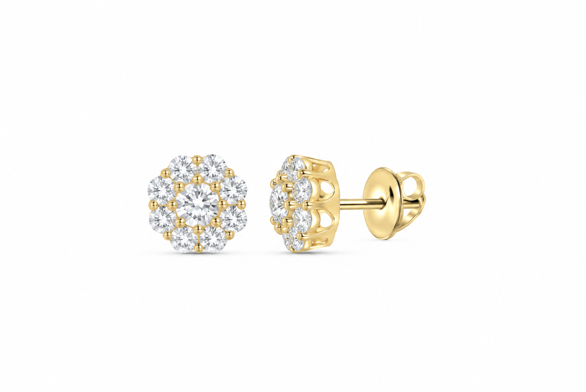 10K gold lab-grown diamond earring, supplier SKU 14197