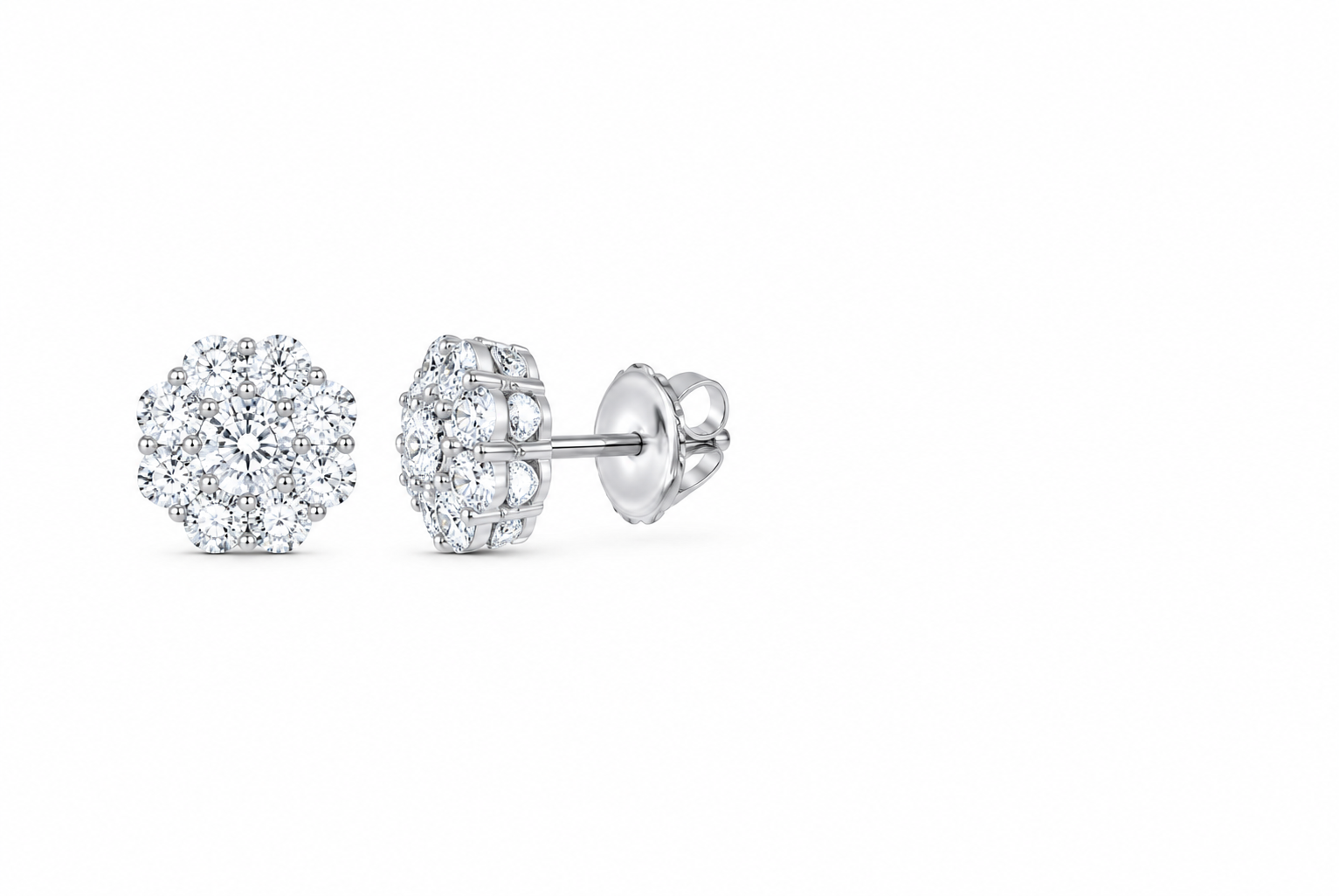 10K gold lab-grown diamond earring, supplier SKU 14198