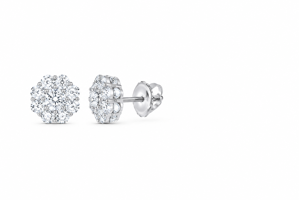 10K gold lab-grown diamond earring, supplier SKU 14198