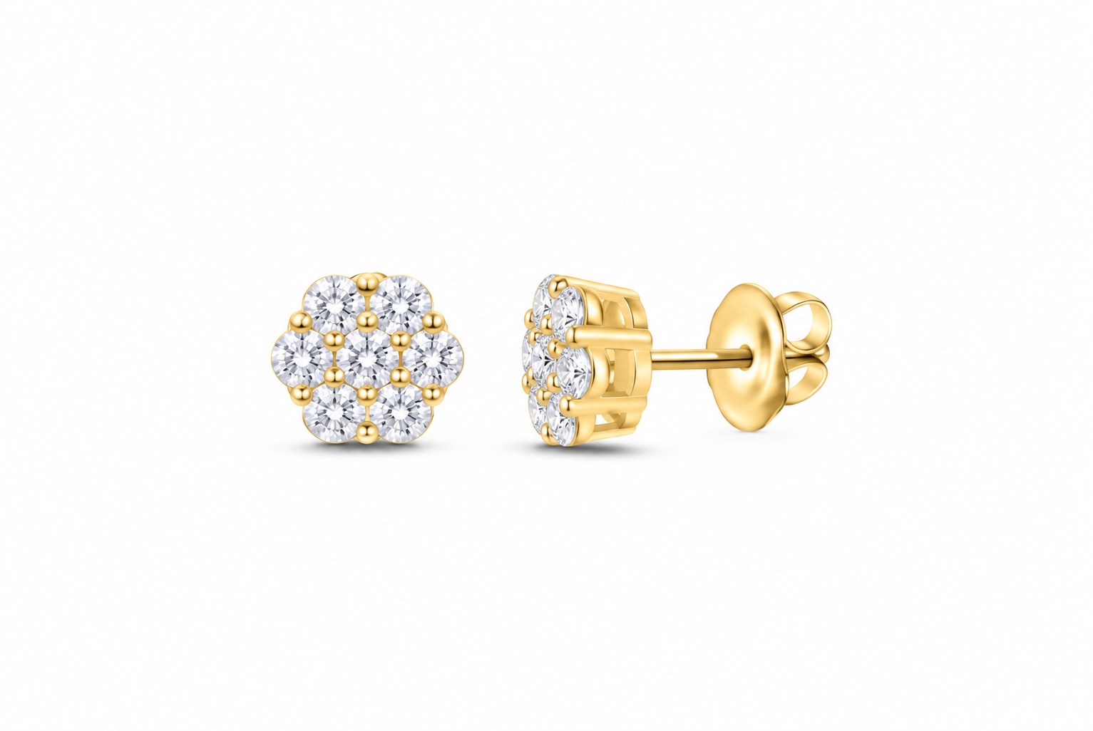10K gold lab-grown diamond earring, supplier SKU 14199