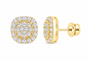 10K Yellow Gold 2 1/2 CTW Lab-Grown Diamond Cushion Men's Stud Earrings SKU 10991