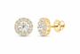 10K Yellow Gold 2 7/8 CTW Lab-Grown Diamond Round Men's Stud Earrings SKU 10996