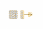 10K Yellow Gold 4 CTW Lab-Grown Diamond Square Men's Stud Earrings SKU 10997