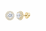14K Gold 2 1/4 CTW Lab-Grown Diamond Round Halo Stud Earrings SKU 11024