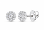 Perez Jewerly 10K gold lab-grown diamond flower stud earrings, supplier SKU 14183