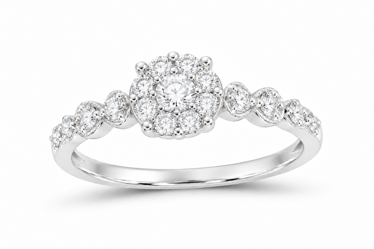 White gold diamond fashion ring, supplier SKU 14333