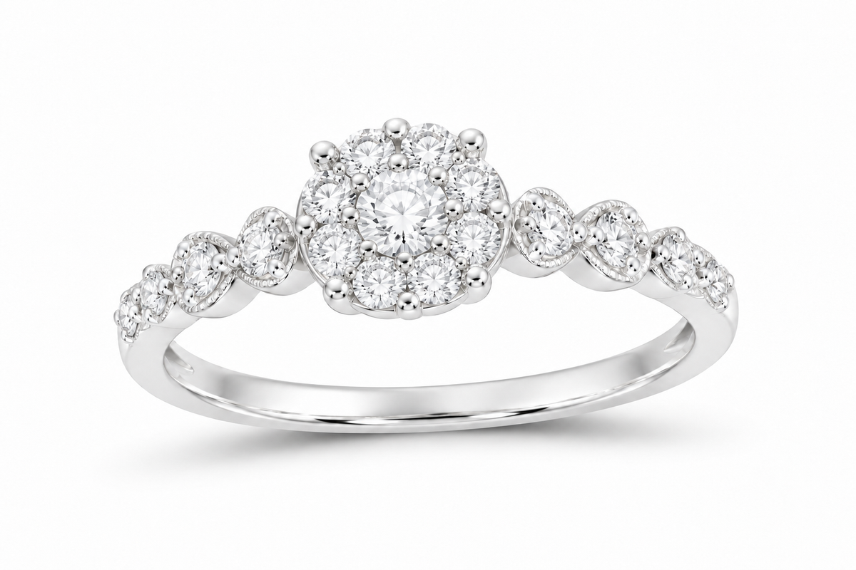White gold diamond fashion ring, supplier SKU 14333