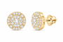 10K Gold 3 CTW Lab-Grown Diamond Round Halo Men's Stud Earrings SKU 15124