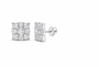 10K Gold 3 3/4 CTW Lab-Grown Diamond Square-Face Men's Stud Earrings SKU 15139