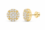 10K Yellow Gold 4 CTW Lab-Grown Diamond Round Men's Stud Earrings SKU 15140