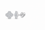 Perez Jewerly white metal color lab-grown diamond stud earrings, supplier SKU 17457