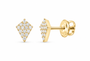 Perez Jewerly yellow metal color lab-grown diamond stud earrings, supplier SKU 17468
