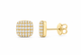 Perez Jewerly yellow metal color lab-grown diamond stud earrings, supplier SKU 17480