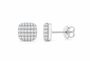Perez Jewerly white metal color lab-grown diamond stud earrings, supplier SKU 17481