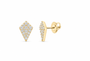 Perez Jewerly yellow metal color lab-grown diamond stud earrings, supplier SKU 17487