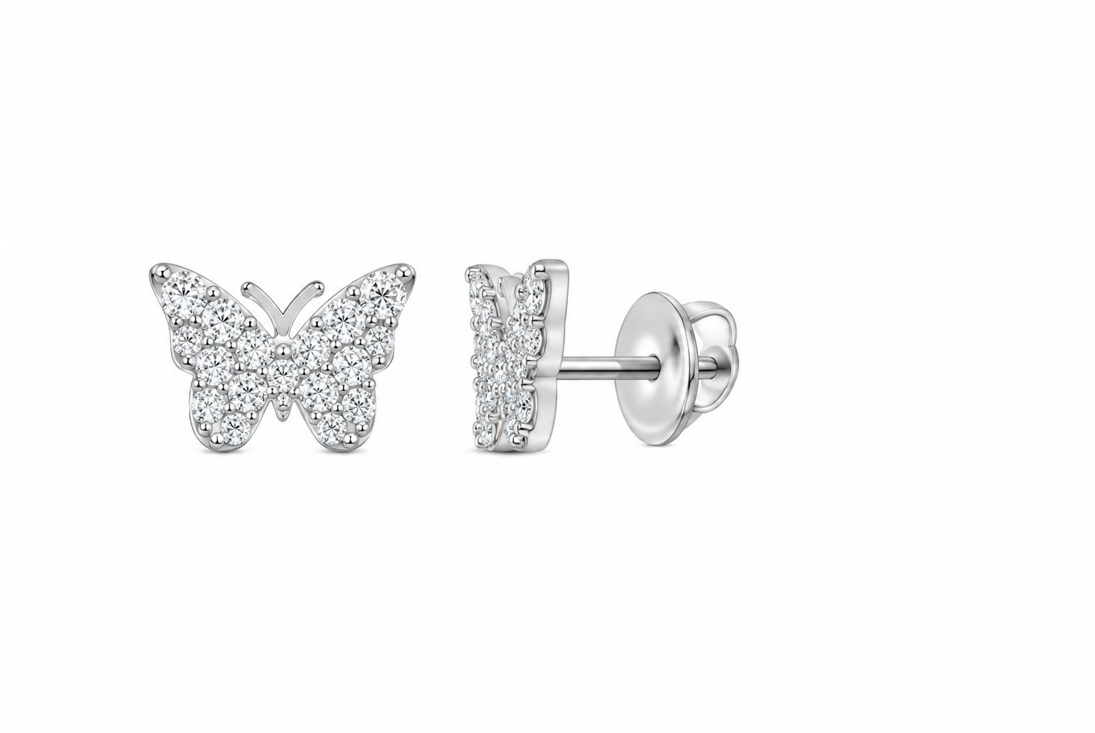 Lab-grown diamond stud earrings, supplier SKU 17612