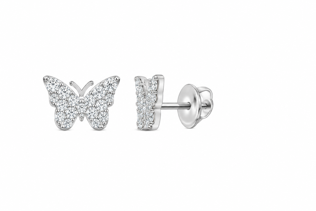 Lab-grown diamond stud earrings, supplier SKU 17612