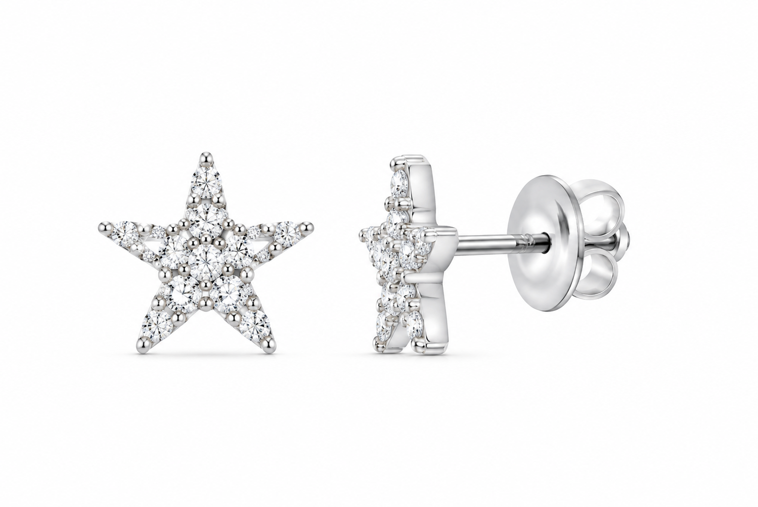 Perez Jewerly lab-grown diamond star stud earrings, supplier SKU 17673