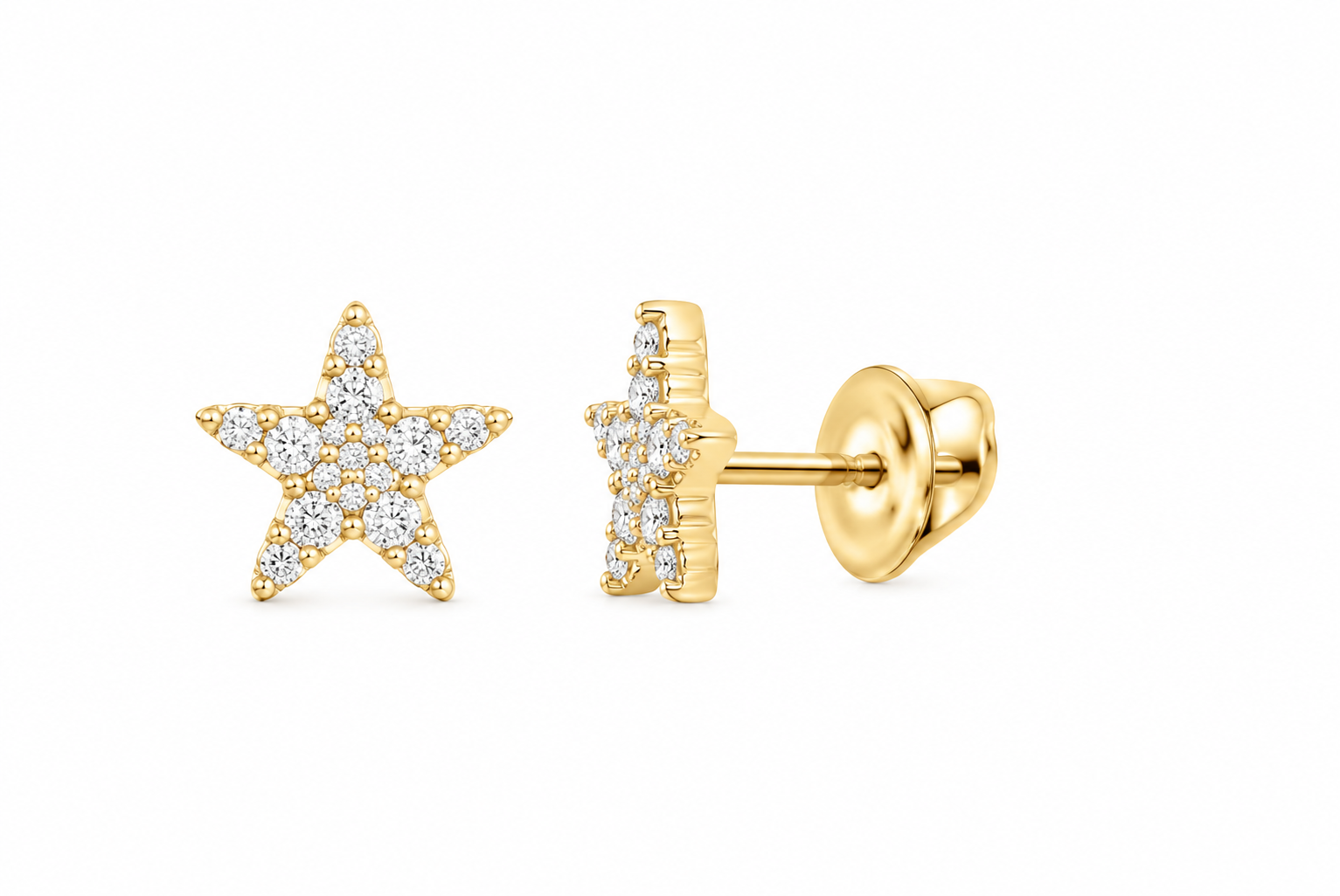 Perez Jewerly lab-grown diamond star stud earrings, supplier SKU 17680