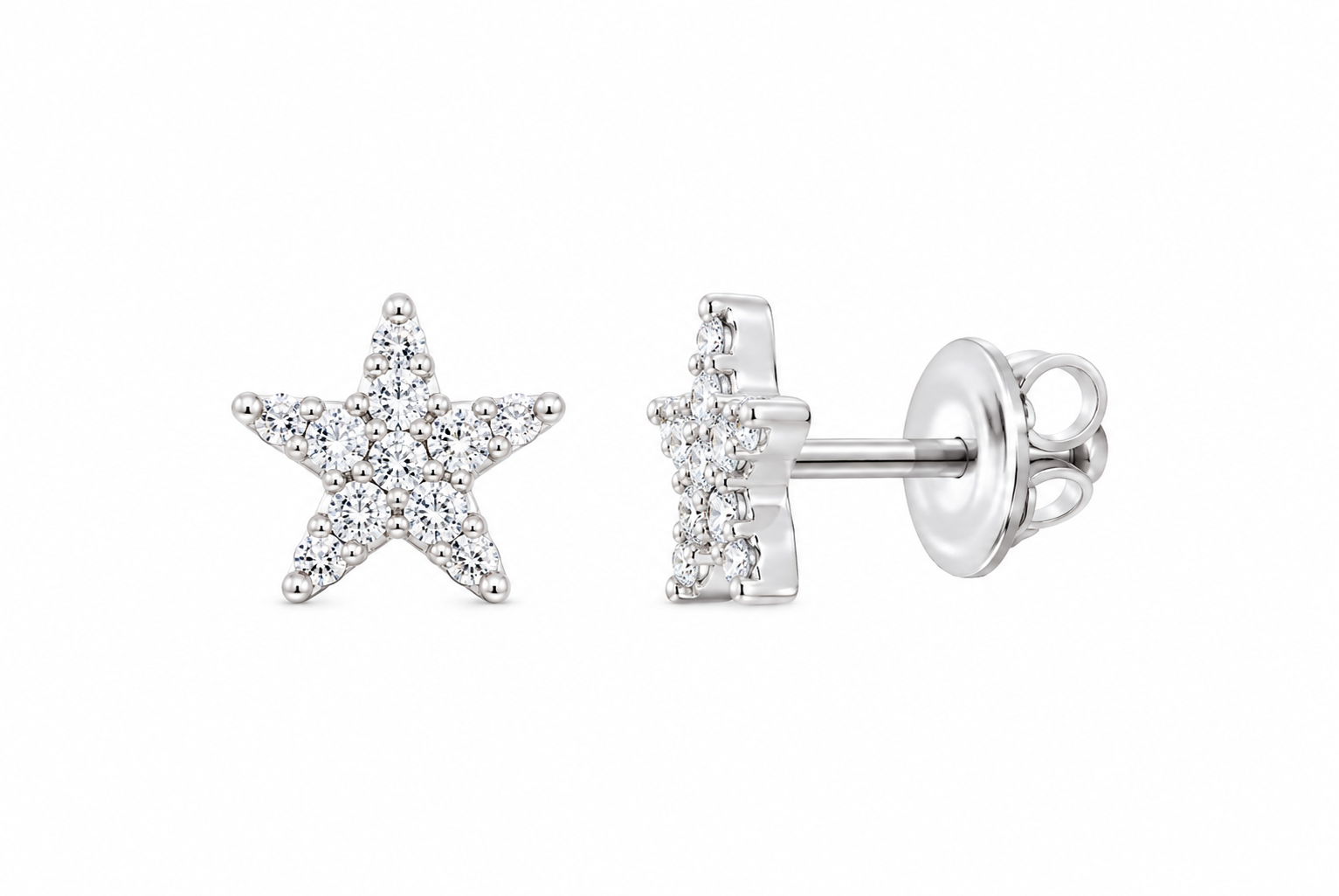 Perez Jewerly lab-grown diamond star stud earrings, supplier SKU 17681