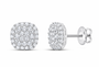 White 1/3 CTW lab-grown diamond cushion stud earrings SKU 17157