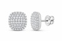 White 3/4 CTW lab-grown diamond cushion stud earrings SKU 17171