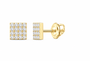 Yellow 1/5 CTW lab-grown diamond square pavé stud earrings SKU 17200