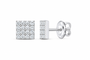 White 1/5 CTW lab-grown diamond square pavé stud earrings SKU 17201
