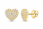 Yellow 3/8 CTW lab-grown diamond heart stud earrings SKU 17206