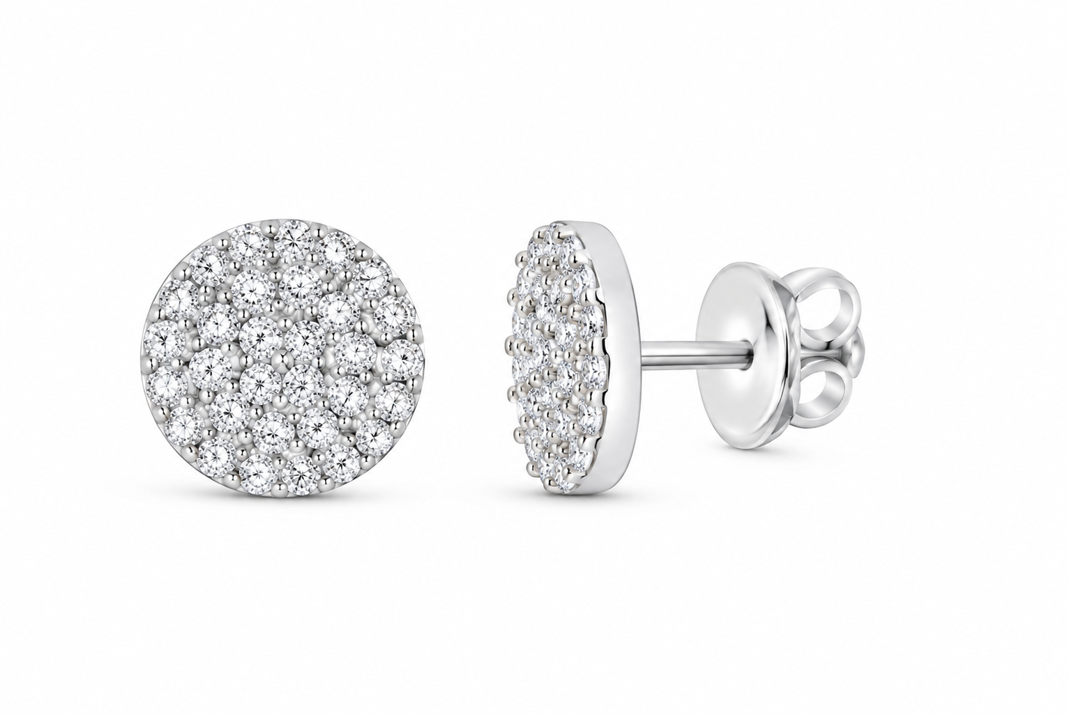 White 1/3 CTW lab-grown diamond round stud earrings SKU 17213