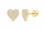 Yellow 5/8 CTW lab-grown diamond heart stud earrings SKU 17224