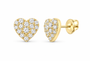 Yellow 1/4 CTW lab-grown diamond heart stud earrings SKU 17346