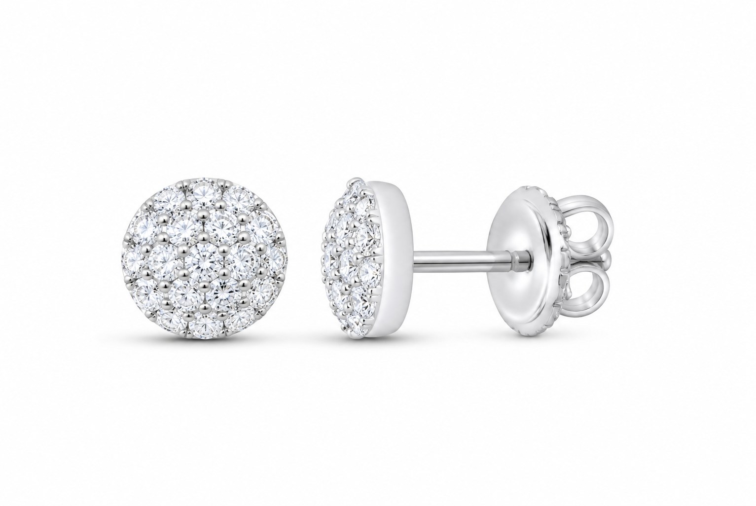White 1/4 CTW lab-grown diamond round stud earrings SKU 17353