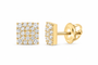 Yellow 1/3 CTW lab-grown diamond square stud earrings SKU 17358