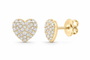Yellow 3/8 CTW lab-grown diamond heart stud earrings SKU 17364