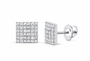 White 1/2 CTW lab-grown diamond square stud earrings SKU 17379