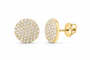 Yellow 3/4 CTW lab-grown diamond round stud earrings SKU 17390