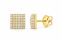Yellow 1 CTW lab-grown diamond square stud earrings SKU 17396