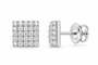 White 1 CTW lab-grown diamond square stud earrings SKU 17397
