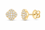 Yellow 1/4 CTW lab-grown diamond clover stud earrings SKU 17438