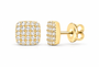 Yellow 1/3 CTW lab-grown diamond cushion stud earrings SKU 17444