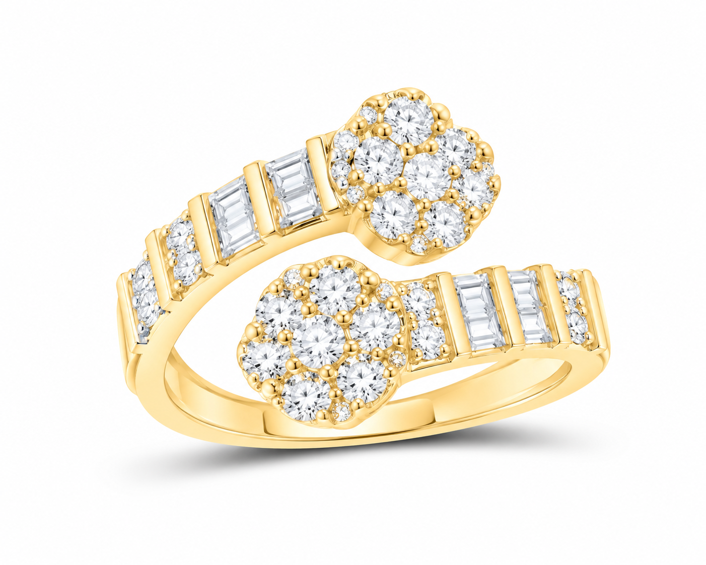 Lab-grown diamond ring SKU 14384 — yellow gold