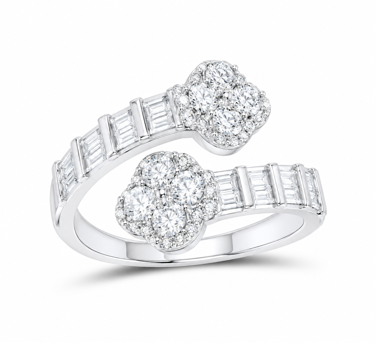 Lab-grown diamond ring SKU 14385 — white gold