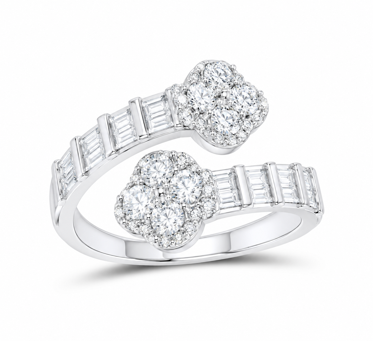 Lab-grown diamond ring SKU 14385 — white gold