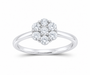 Lab-grown diamond ring SKU 14401 — white gold