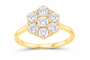 Lab-grown diamond ring SKU 14404 — yellow gold