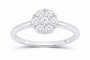10K white gold lab-grown diamond flower ring, supplier SKU 16326