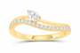 10K yellow gold lab-grown diamond pear fashion ring, supplier SKU 17753