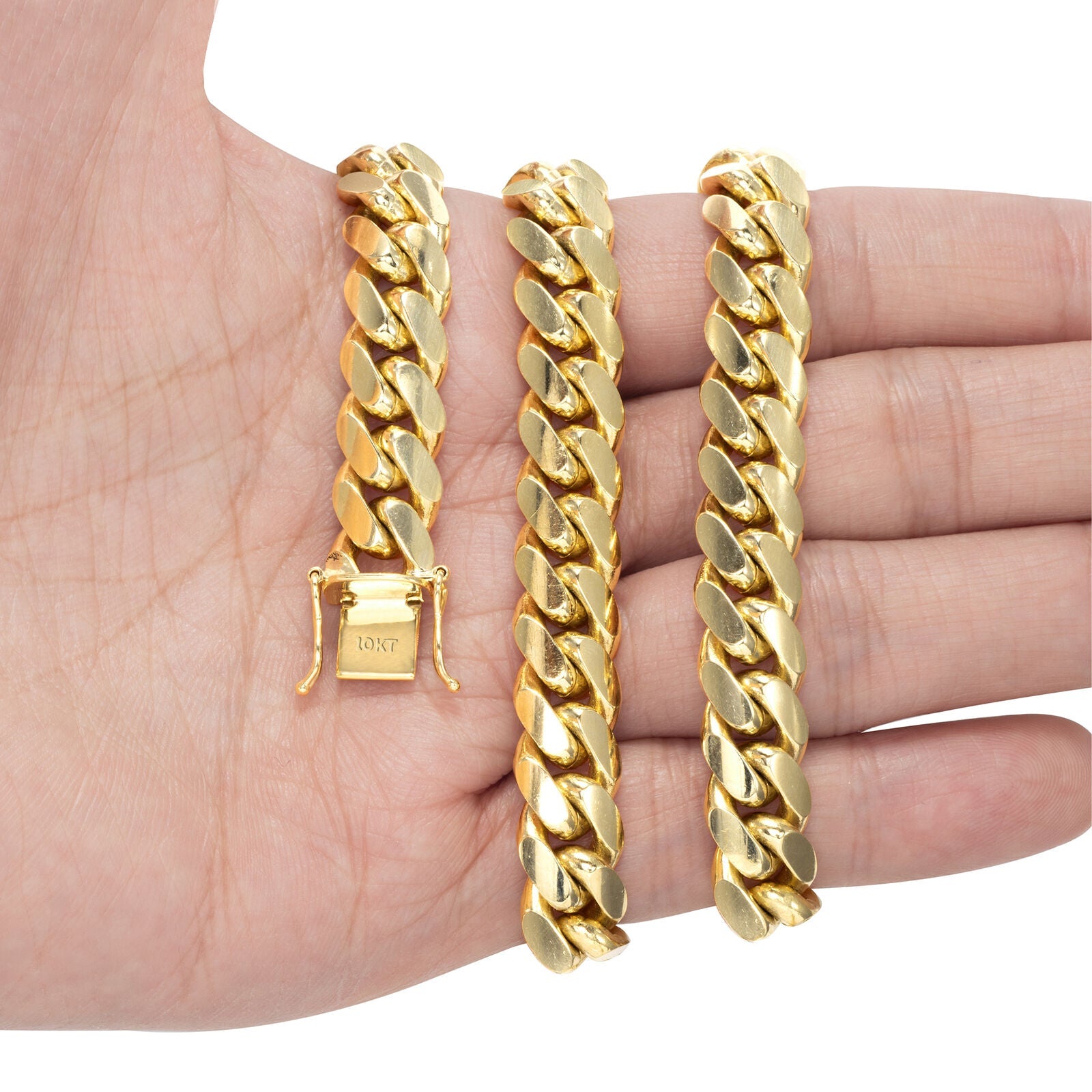 10k Solid Yellow Gold Miami Cuban Chain