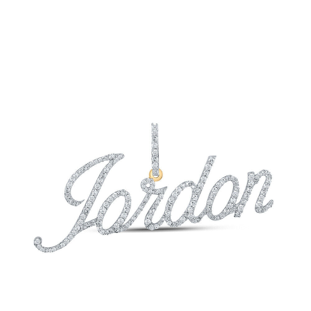 10k Gold 1 ct Diamond Ready Name Pendant